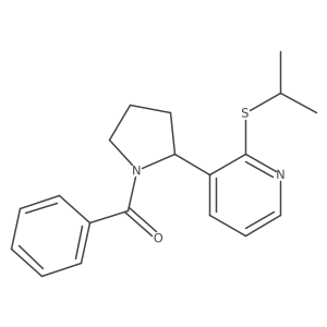(2-(2-(Isopropylthio)pyridin-3-yl)pyrrolidin-1-yl)(phenyl)methanone结构式
