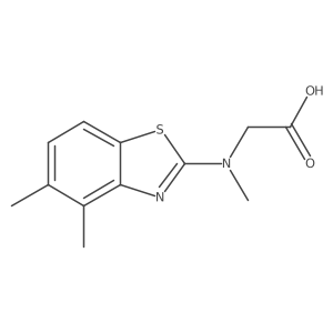N-(4,5-dimethyl-1,3-benzothiazol-2-yl)-N-methylglycine Structure