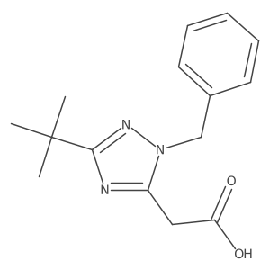 2-[1-Benzyl-3-(tert-butyl)-1H-1,2,4-triazol-5-yl]acetic acid Structure