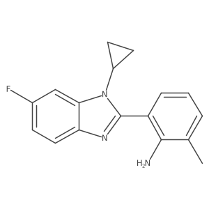 6-(1-cyclopropyl-6-fluoro-2,3-dihydro-1H-1,3-benzodiazol-2-ylidene)-2-methylcyclohexa-2,4-dien-1-imine结构式