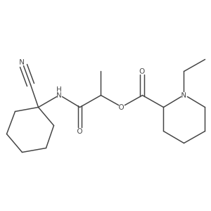 1-[(1-Cyanocyclohexyl)carbamoyl]ethyl 1-ethylpiperidine-2-carboxylate Structure