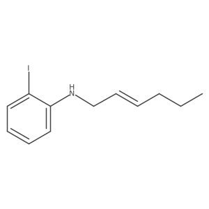 Benzenamine, N-(2E)-2-hexen-1-yl-2-iodo-结构式