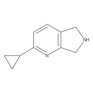 2-Cyclopropyl-6,7-dihydro-5H-pyrrolo[3,4-b]pyridine结构式