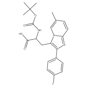 2-(Tert-butoxycarbonylamino)-3-[2-(4-fluorophenyl)-6-methyl-imidazo[1,2-a]pyridin-3-yl]propanoic acid Structure