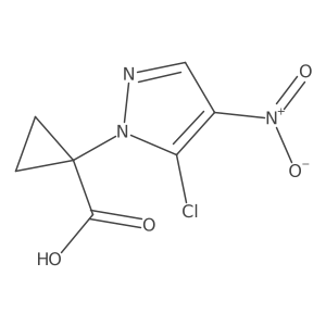 1-(5-Chloro-4-nitropyrazol-1-yl)cyclopropane-1-carboxylic acid Structure