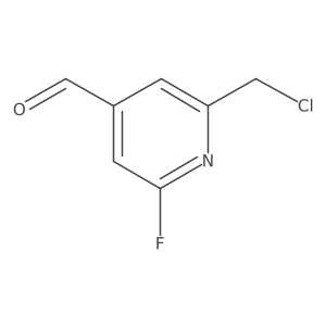 2-(Chloromethyl)-6-fluoroisonicotinaldehyde Structure