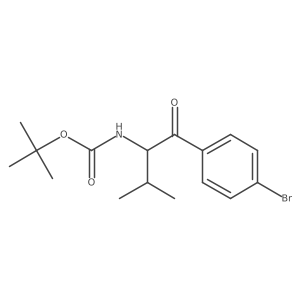 1,1-Dimethylethyl N-[1-(4-bromobenzoyl)-2-methylpropyl]carbamate Structure