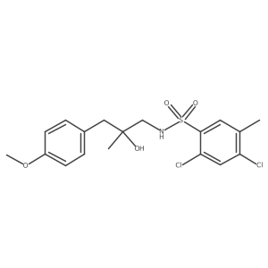 2,4-dichloro-N-(2-hydroxy-3-(4-methoxyphenyl)-2-methylpropyl)-5-methylbenzenesulfonamide Structure