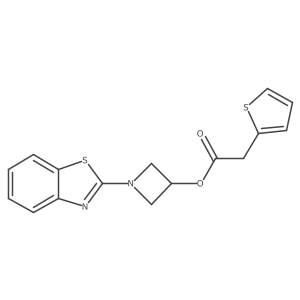 1-(Benzo[d]thiazol-2-yl)azetidin-3-yl 2-(thiophen-2-yl)acetate结构式