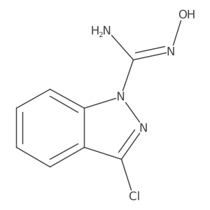 3-chloro-N'-hydroxyindazole-1-carboximidamide结构式