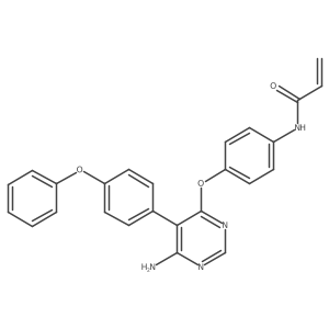 N-(4-((6-amino-5-(4-phenoxyphenyl)pyrimidin-4-yl)oxy)phenyl)acrylamide Structure