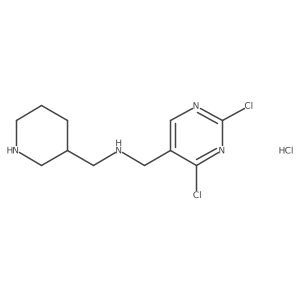 (2,4-Dichloro-pyrimidin-5-ylmethyl)-piperidin-3-ylmethyl-amine hydrochloride Structure