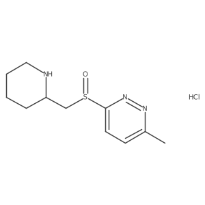 3-Methyl-6-((piperidin-2-ylmethyl)sulfinyl)pyridazine hydrochloride Structure