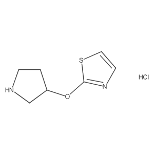 (S)-2-(pyrrolidin-3-yloxy)thiazole hydrochloride结构式
