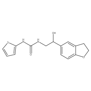 1-(2-(2,3-Dihydrobenzofuran-5-yl)-2-hydroxyethyl)-3-(thiophen-2-yl)urea结构式