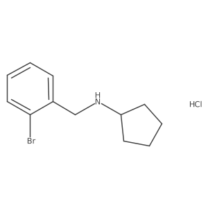 N-[(2-bromophenyl)methyl]cyclopentanamine hydrochloride Structure