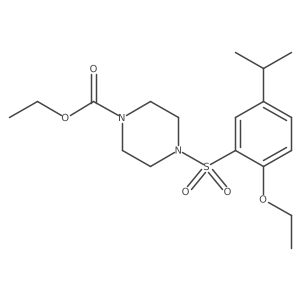 Ethyl 4-[(2-ethoxy-5-isopropylphenyl)sulfonyl]-1-piperazinecarboxylate Structure