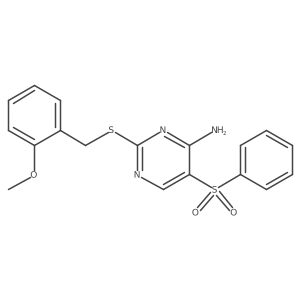2-((2-Methoxybenzyl)thio)-5-(phenylsulfonyl)pyrimidin-4-amine Structure