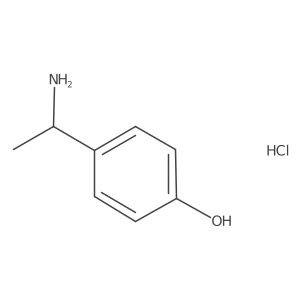 (S)-4-(1-aminoethyl)phenol hydrochloride结构式
