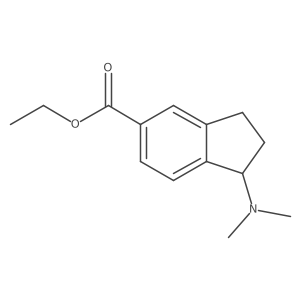 1H-Indene-5-carboxylic acid, 1-(dimethylamino)-2,3-dihydro-, ethyl ester Structure