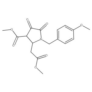 Methyl 1-(4-methoxybenzyl)-2-(2-methoxy-2-oxoethyl)-4,5-dioxopyrrolidine-3-carboxylate Structure