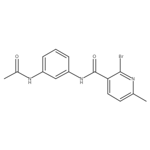 2-bromo-N-(3-acetamidophenyl)-6-methylpyridine-3-carboxamide结构式