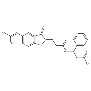 3-(3-(6-Guanidino-1-oxoisoindolin-2yl)propanamido)-3-(pyridine-3yl)propanoic acid结构式