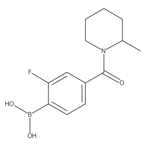 (2-Fluoro-4-(2-methylpiperidine-1-carbonyl)phenyl)boronic acid Structure