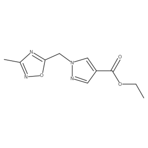 ethyl 1-[(3-methyl-1,2,4-oxadiazol-5-yl)methyl]-1H-pyrazole-4-carboxylate结构式