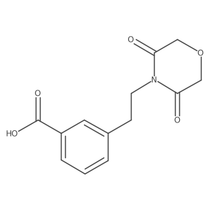 3-[2-(3,5-Dioxomorpholin-4-yl)ethyl]benzoic acid Structure