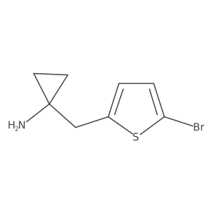 1-((5-Bromothiophen-2-yl)methyl)cyclopropan-1-amine结构式