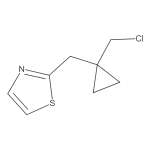 2-([1-(Chloromethyl)cyclopropyl]methyl)-1,3-thiazole结构式