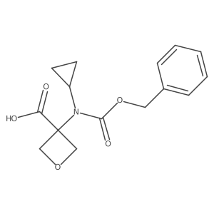 3-{[(Benzyloxy)carbonyl](cyclopropyl)amino}oxetane-3-carboxylic acid Structure