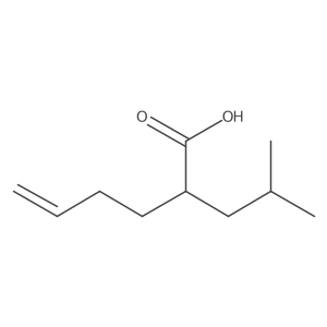 2-(2-Methylpropyl)hex-5-enoic acid结构式