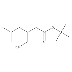 Tert-butyl (S)-3-(aminomethyl)-5-methylhexanoate结构式