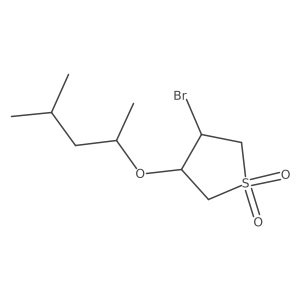 3-Bromo-4-[(4-methylpentan-2-yl)oxy]-1lambda6-thiolane-1,1-dione Structure