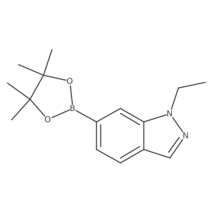 1-Ethyl-6-(4,4,5,5-tetramethyl-1,3,2-dioxaborolan-2-yl)-1H-indazole结构式