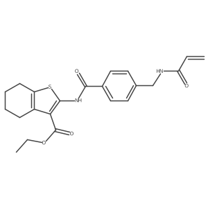 Ethyl 2-{4-[(prop-2-enamido)methyl]benzamido}-4,5,6,7-tetrahydro-1-benzothiophene-3-carboxylate Structure