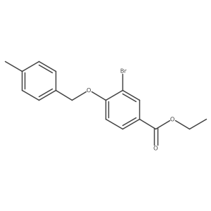 Ethyl 3-bromo-4-((4-methylbenzyl)oxy)benzoate结构式
