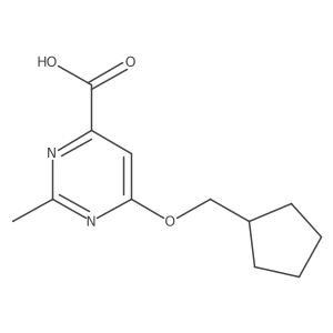 6-(Cyclopentylmethoxy)-2-methylpyrimidine-4-carboxylic acid Structure