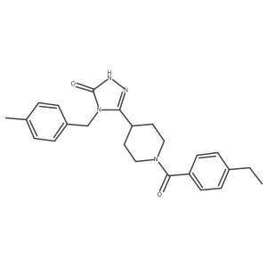 5-[1-(4-ethylbenzoyl)piperidin-4-yl]-4-(4-methylbenzyl)-2,4-dihydro-3H-1,2,4-triazol-3-one Structure