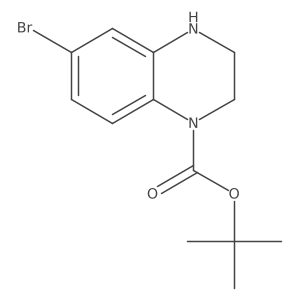 tert-Butyl 6-bromo-3,4-dihydroquinoxaline-1(2H)-carboxylate结构式