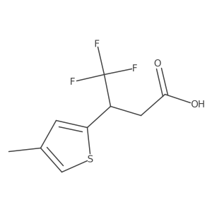 4,4,4-Trifluoro-3-(4-methylthiophen-2-yl)butanoic acid Structure