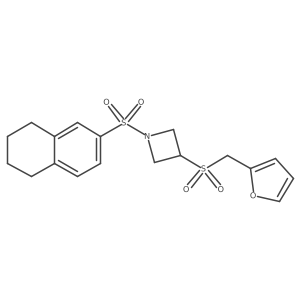 3-((Furan-2-ylmethyl)sulfonyl)-1-((5,6,7,8-tetrahydronaphthalen-2-yl)sulfonyl)azetidine Structure