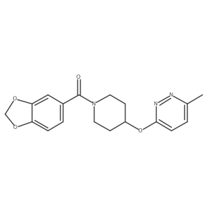 Benzo[d][1,3]dioxol-5-yl(4-((6-methylpyridazin-3-yl)oxy)piperidin-1-yl)methanone结构式