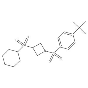 1-((4-(Tert-butyl)phenyl)sulfonyl)-3-(cyclohexylsulfonyl)azetidine结构式