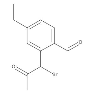 2-(1-Bromo-2-oxopropyl)-4-ethylbenzaldehyde结构式