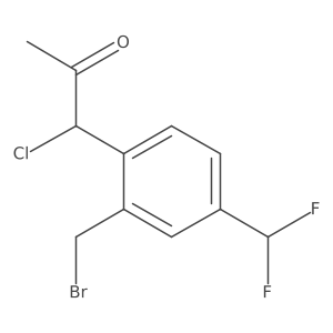 1-(2-(Bromomethyl)-4-(difluoromethyl)phenyl)-1-chloropropan-2-one Structure
