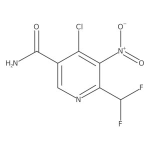 4-Chloro-6-(difluoromethyl)-5-nitronicotinamide Structure