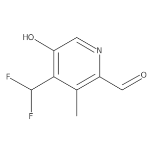4-(Difluoromethyl)-5-hydroxy-3-methylpicolinaldehyde Structure